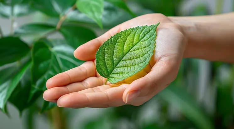 Holding Pure Herbal Botanicals